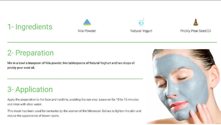 Buy 1 Get 1 Free Moroccan Mask Nila Powder 100% Pure